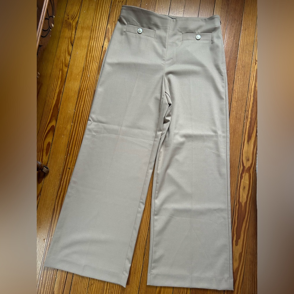 Ann Taylor Wide Leg High-Waist Trousers 12